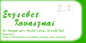 erzsebet kovasznai business card